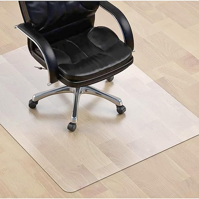 SALLOUS Clear Chair Mat, 47"x36" Office Chair Mat for Hard Floors, Vinyl Desk Chair Mat Protector for Hard Surface (Clear)
