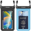 [Up to 8.5"] Floating Waterproof Phone Pouch, 2Pack Waterproof Phone Case with Lanyard for iPhone 16 15 14 Pro Max, Galaxy S24+ S23 S22, IPX8 Cellphone Dry Bag, Beach Essentials Travel Must Haves