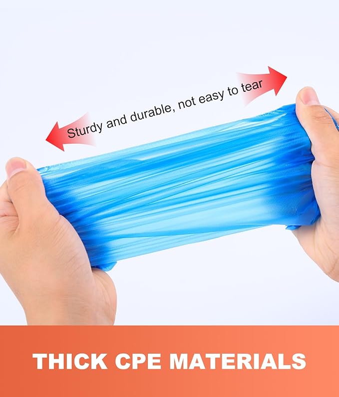 Shoe Covers Disposable – 140 Pack (70 Pairs), Roll-Pack CPE Boot Covers, Waterproof, Stretchable, Fits Up to Men’s 10 / Women’s 12, Ideal for Indoor & Outdoor Use, Easy Storage – Blue