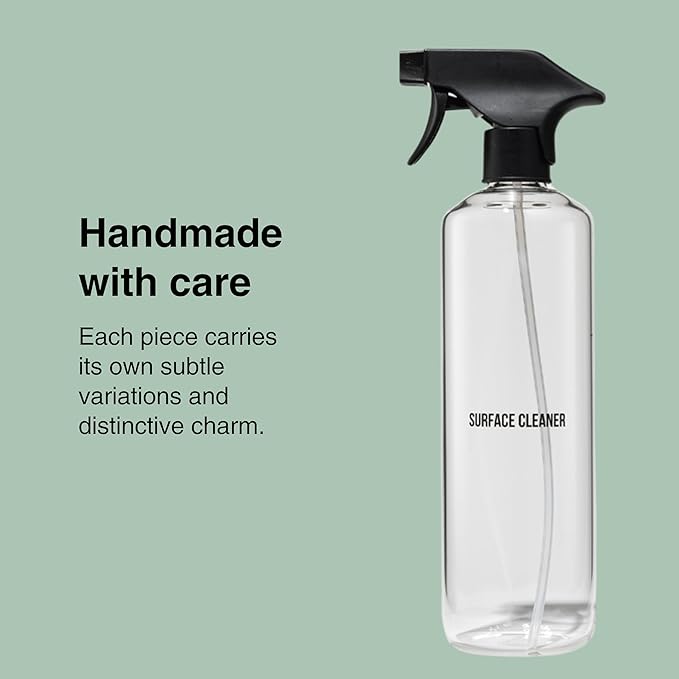 Public Goods Multi Surface Cleaner Refill & Glass Spray Bottle | All Purpose Cleaner Refill for Floors, Tile, Countertops | Multi Purpose | Scented w/Jasmine Essential Oils | 3 Pack - 24 Oz Diluted