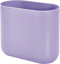 iDesign Small Oval Plastic Trash Ideal for Bathroom, Bedroom, or Office-Wisteria Purple Waste Can