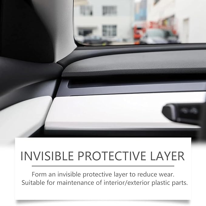 Plastic Restorer for Cars,Car Plastic Restorer Black,Restore The Luster of Plastics and Rubber,120ml (2pcs)