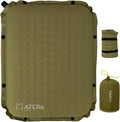 ATEPA Inflatable Stadium Seat Cushion, Self-Inflating Memory Foam Stadium Seats Bleacher Seat Chair Cushion Pad for Airplane Travel Backpacking Sports Events