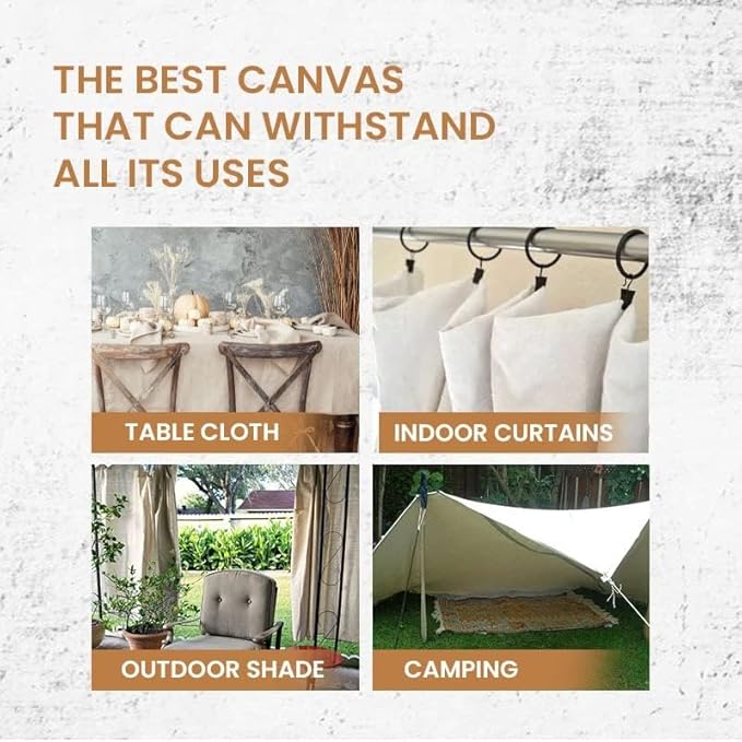 ZUPERIA Canvas Drop Cloth for Painting (Size 6'x9' Feet Pack of 4) Painters Drop Cloth for Painting, Furniture & Floor Protection All Purpose Thick Canvas tarp with Double Stitched Edges