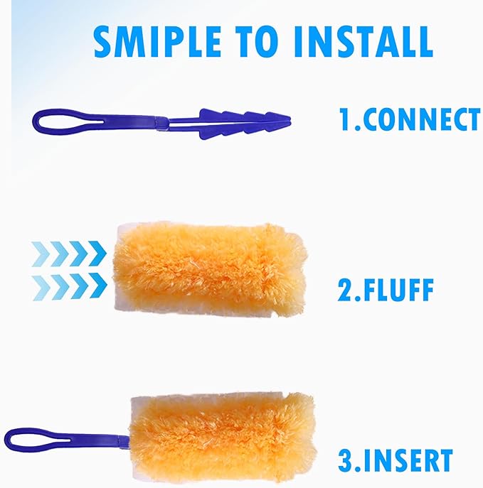 20 Count Heavy Duty Duster Kit for Swiffer Duster, Unscented Disposable Dusters with 1 Handle for Cleaning