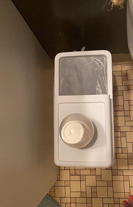 JOYBOS Bathroom Trash Can, Small Dogproof Garbage Can with Lid 14 Liter Slim Plastic Bin 4 Gallon Waste Basket for Bedroom Office Trashcan RV Narrow Place,White