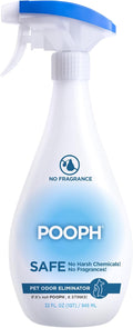 POOPH® Pet Odor Eliminator – 32 fl oz Bottle – Organic, NO Fragrances, NO Harsh Chemicals – Fast, Safe and Effective, Works On-Contact! For Home, Auto, Upholstery, Furniture – Safe for Pets & People