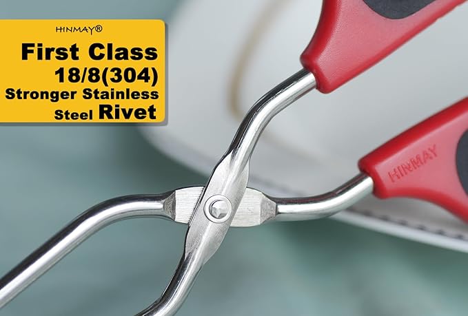 13-Inch Stainless Steel Scissor Tongs with Comfort-Grip Handle
