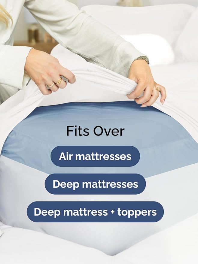 Extra Deep Pocket Full Sheets - 4 Piece Breathable & Cooling Bed Sheets - Hotel Luxury Bed Sheet Set - Soft, Wrinkle Free & Comfy - Easily Fits Extra Deep Mattresses - Deep Pocket Antique White Sheets