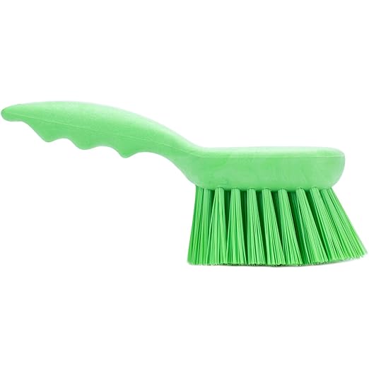 SPARTA 40541EC75 Plastic Scrub Brush, Utility Brush, Kitchen Brush With Hanging Hole For Cleaning, 8 Inches, Lime