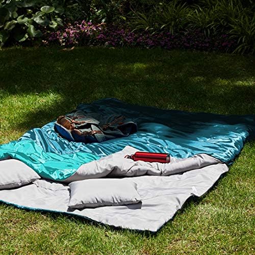 oaskys Double Sleeping Bag for Adults with 2 Pillows - Queen Size XL Waterproof Sleeping Bag for All Season Camping Hiking Backpacking 2 Person Sleeping Bags for Cold Weather & Warm