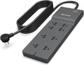 Belkin 8-Outlet Surge Protector w/ 8 AC Outlets & 8ft Long Flat Plug, UL-listed Heavy-Duty Extension Cord for Home, Office, Travel, Computer Desktop, Laptop, Phone Charger - 2,500 Joules of Protection