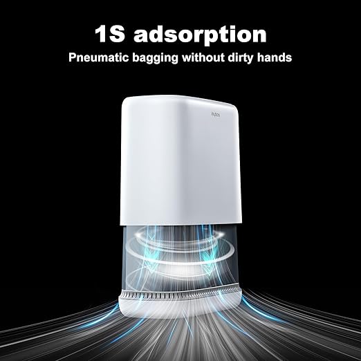 JOYBOS Bathroom Trash Cans,Adsorption Garbage Can with Press Type Lid,10L Dogproof Slim Plastic Narrow Trash Bin,3 Gallon Garbage Bin for Home,Office and Narrow Place