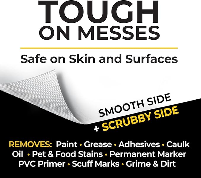 Grime Boss Heavy Duty Surface and Hand Wipes (2x60ct) | Wet Wipes Remove Paint, Oil, Grease, Adhesives, Mud, Dirt | Shop Wipes Replace Cleaners like Rags, Towels, Pumice, Soap