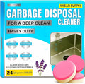 Garbage Disposal Cleaner Tablets 24 Pack – 20g Large Foaming Lavender Scent, Sink & Drain Freshener for Kitchen, Deep Cleaning – 1 Year Supply
