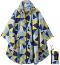 Rain Poncho Jacket Coat Hooded Zipper Style for Women/Men/Adult with Pocket