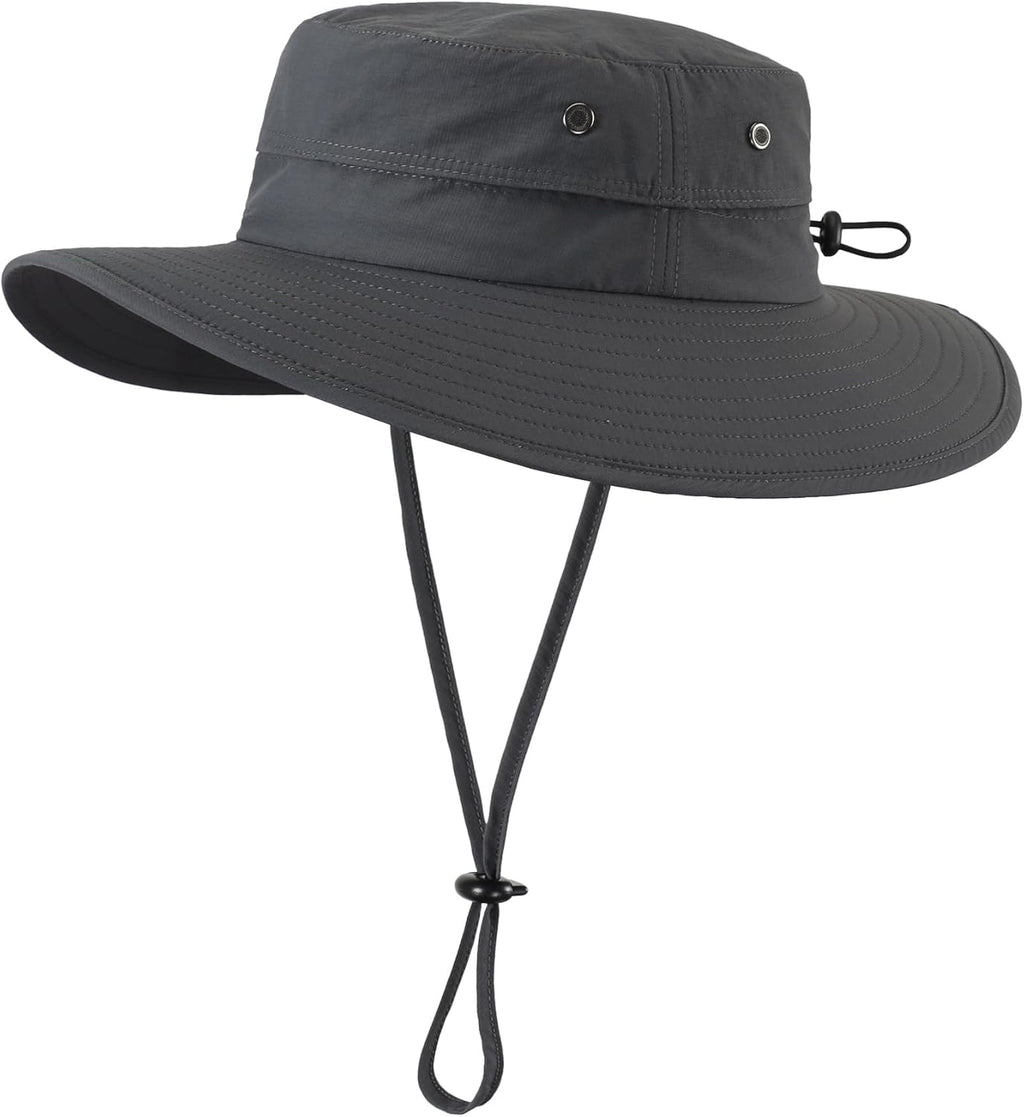 Home Prefer UPF50+ Mens Sun Hat Wide Brim Fishing Hat Sun Protection Beach Gardening Bucket Hat for Men Women