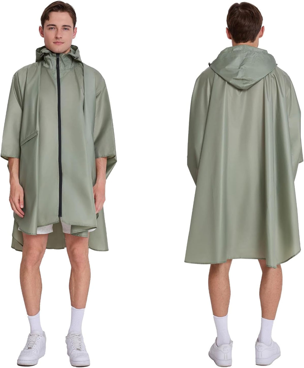 Cloak raincoat Unisex poncho Adult hooded men and women with pockets Mountaineering hiking rainstorm prevention