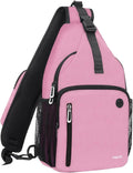 MOSISO Sling Backpack Bag, Crossbody Shoulder Bag Travel Hiking Daypack Chest Bag with Front Square Pocket&USB Charging Port