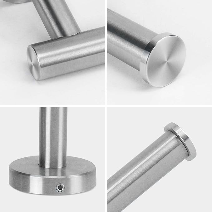 NearMoon Bathroom Toilet Paper Holder, Premium SUS304 Stainless Steel Rustproof Wall Mounted Toilet Roll Holder for Bathroom, Kitchen (10 Pack, Brushed Nickel)