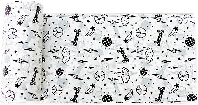 Happy Haven Trash Bags for 2,3,4 Gallon Trash Can, Small Garbage Bags - Bedroom & Bathroom, Decorative Cute Wastebasket Trash Can Liner Kids - 50 Count (Everyday Electric)