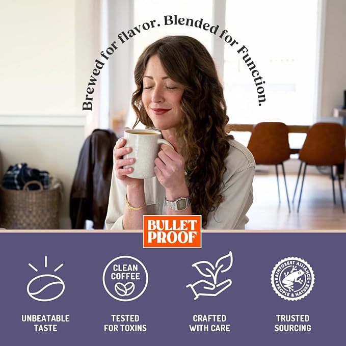 Bulletproof The Enlightener Coffee Pods, 24 Count, Medium-Dark Roast Enhanced Coffee with L-Theanine, Panax Ginseng and Gingko Biloba, Supports Mental Clarity, Focus, and Memory