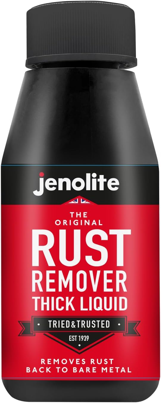 JENOLITE Rust Remover for Metal - Fast Acting No Drip Thick Liquid - Industrial Strength, Removes Rust Back to Bare Metal - 5oz (150ml)