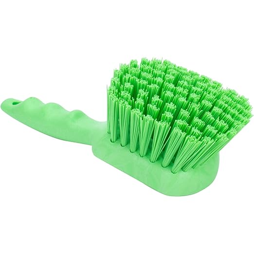 SPARTA 40541EC75 Plastic Scrub Brush, Utility Brush, Kitchen Brush With Hanging Hole For Cleaning, 8 Inches, Lime