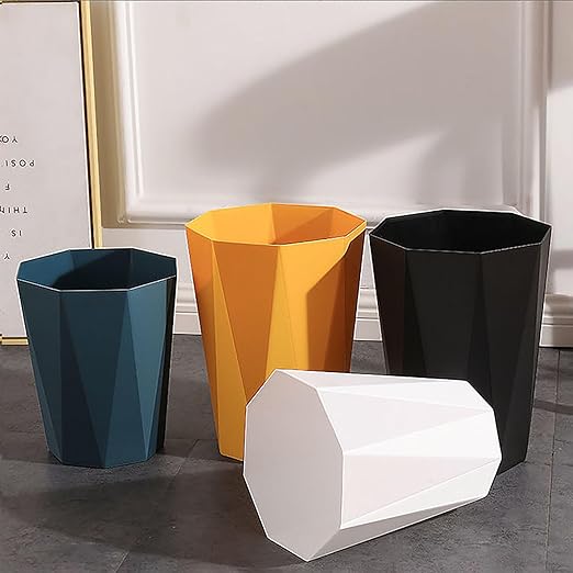 Small Trash Can 2 Pack Bathroom Garbage Can 2.6 Gallon Waste Basket for Dorms Bedrooms Offices, Blue