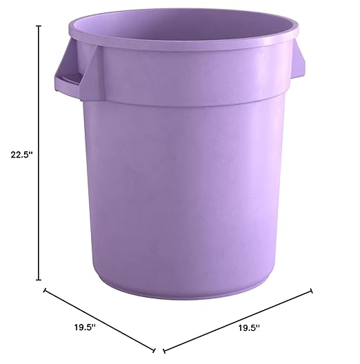 20 Gallon Purple Round Commercial Trash Can