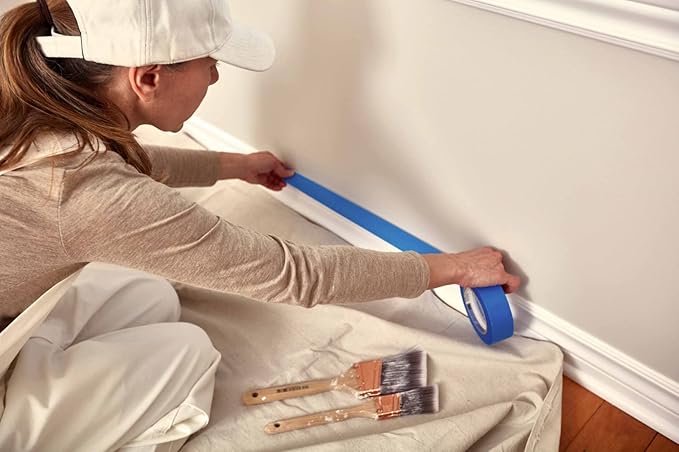 ZUPERIA Canvas Drop Cloth for Painting (Size 4' x 15' Feet Pack of 4) Painters Drop Cloth for Painting, Furniture & Floor Protection All Purpose Thick Canvas tarp with Double Stitched Edges
