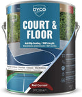 DYCO Court & Floor Anti-Slip Coating - Slip-Resistant Pavement, Cement & Concrete Paint for Pickleball, Tennis & Basketball Courts, Exceeds ADA Standards for Safety Areas (Red Currant, 1 Gallon)