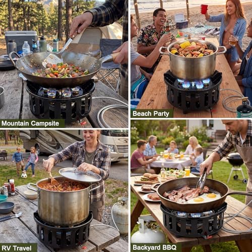 BESTFIRE 72000 BTU High Output Windproof Propane Gas Stove Piezo Ignition