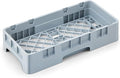 Commercial Dishwasher Tray Rack Polypropylene Full Size Flatware Rack for Bowls Plates Knives Forks Cups (19.7 x 9.84 x 1.97 Inch,Gray)