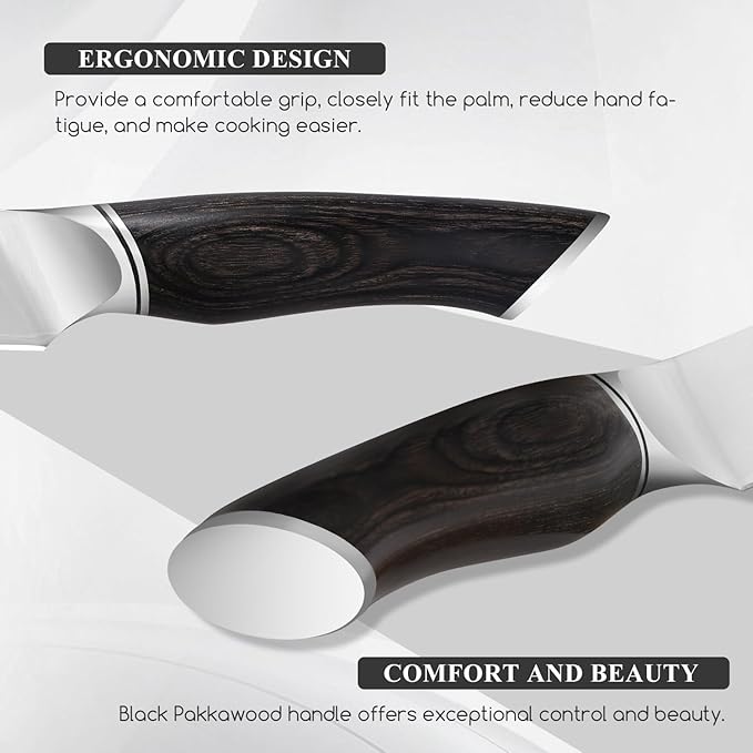 SHANGDAO Utility Knife, 6 Inch Small Kitchen Chef Knife, Ultra Sharp 3 Layers VG10 Alloy Steel, Multipurpose Paring Knife for Fruit and Vegetable Cutting with Wooden Handle, Gift Box