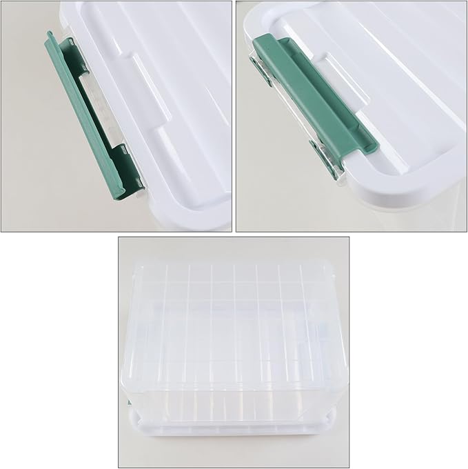 6-Pack 20 L Plastic Storage Box, Clear Latch Storage Box with Lids