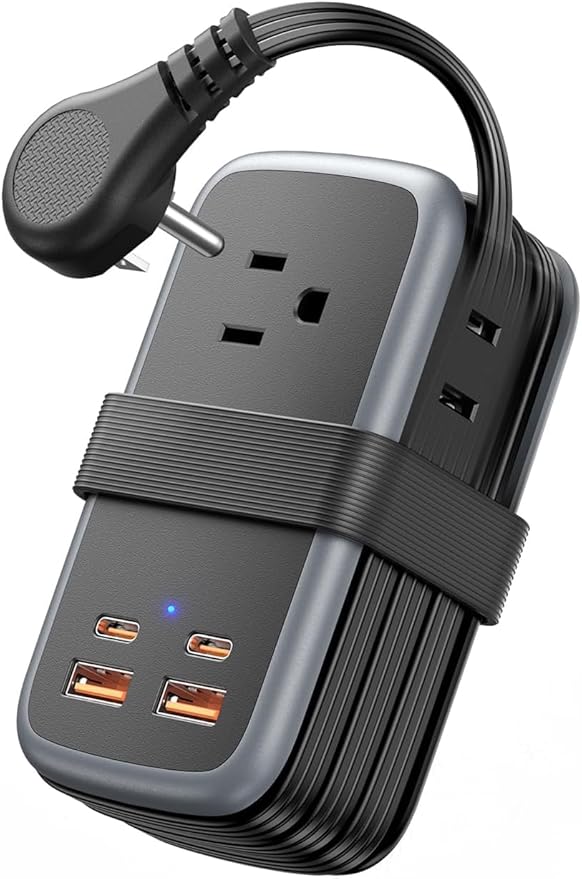 NTONPOWER GAN Ultra 65W USB Fast Charging Station, 7 in 1 Travel Power Strip with 3 Outlets 4 USB (2 USB C), Extension Cord 4ft, Travel Essentials, Cruise Power Strip Compatible with MacBook, iPhone