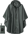 SaphiRose Unisex Rain Poncho Raincoat Hooded for Adults Women with Pockets