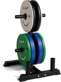 CAP Barbell 2-Inch Olympic Bumper Plate Weight Set with 6 Post Rack | 100-370 lbs | Multiple Options