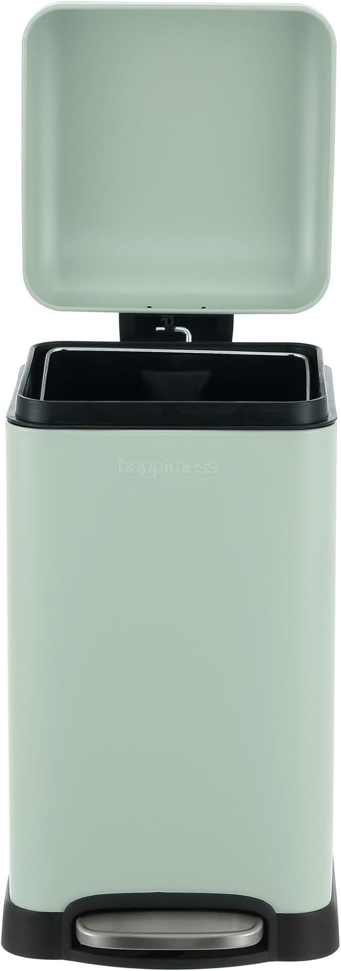 happimess HPM1012I Betty Retro Mini 3.2-Gallon Step-Open Trash Can, Fingerprint Resistant, Modern, Minimalistic for Home, Kitchen, Laundry Room, Office, Bedroom, Bathroom, Pistachio Gelato