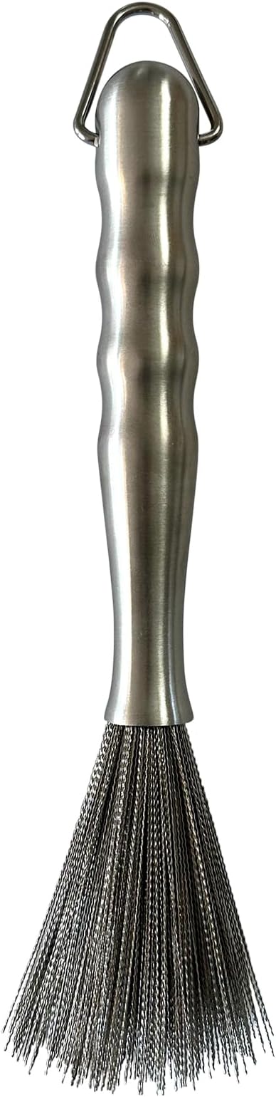 Fox Run Kitchen Brush, Stainless Steel Cleaning Brush for Tumblers, Glasses, Dishes, and Pans, 10.25"