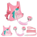Toddler Leash-Baby Walking Safty Harness and Child Anti Lost Wrist Link for Girls/Boys Travel (Pink)