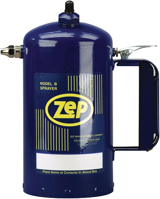 Zep Model B Heavy-Duty Steel Solvent Sprayer - 32 oz (Each) 829801 - Industrial Strength, Refillable Pressurized Sprayer with A Spring-Loaded Trigger