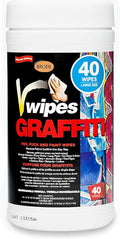 V-Wipes Graffiti Remover Wipes – Pre-Moistened Towels for Paint, Ink & Marker Removal – Non-Toxic, Biodegradable, Non-Scratching, Quick Clean-Up (Pack of 1)