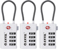 ANVIL 4 Digit Luggage Locks, TSA Locks for Luggage, Advanced TSA008 core, Alert Indicator for Your Travel Lock, Suitcase Lock. (3, White)