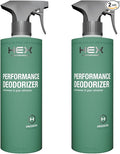 HEX Performance Deodorizing Spray, Unscented, 44oz (Pack of 2) - Awesome for Shoes, Gear, Activewear & Fabrics, Yoga Mats & Gym Equipment, Carpet, Pets, Odor Eliminator & Fabric Refresher Spray