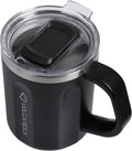 Stainless Steel Coffee Mug with Handle, 16 oz Double Wall Vacuum Insulated Travel Mug Tumbler With Slider Lid, Great Tea Mug for Men and Women (Black)