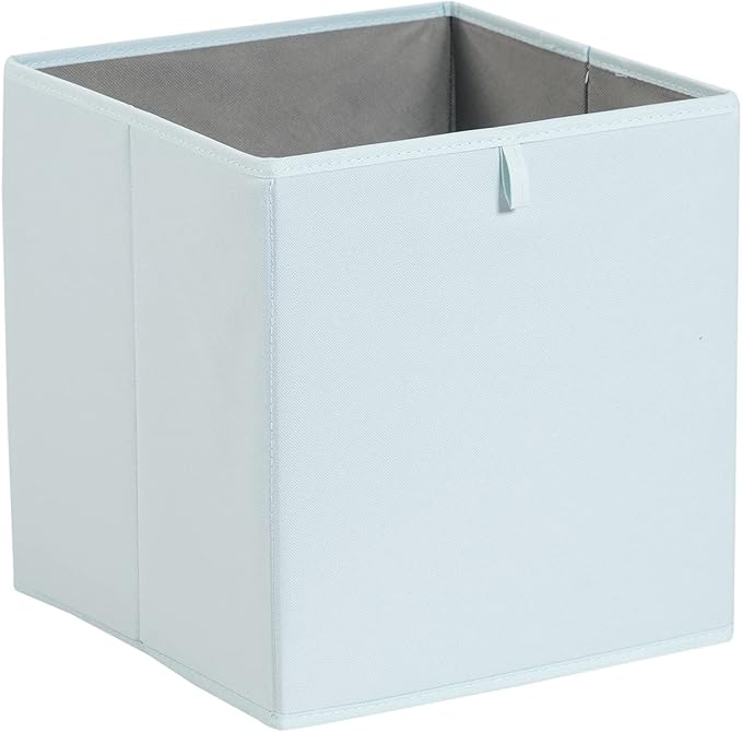 Amazon Basics Cube Organizer Bins, Collapsible Storage Baskets for Shelves, Jade Green, Pack of 6, 13x15x13"