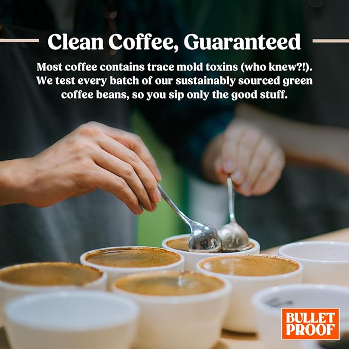 Bulletproof Original Medium Roast Single-Serve Pods, 10 Count, Arabica Beans, Clean Coffee Tested for Toxins, Packaging May Vary