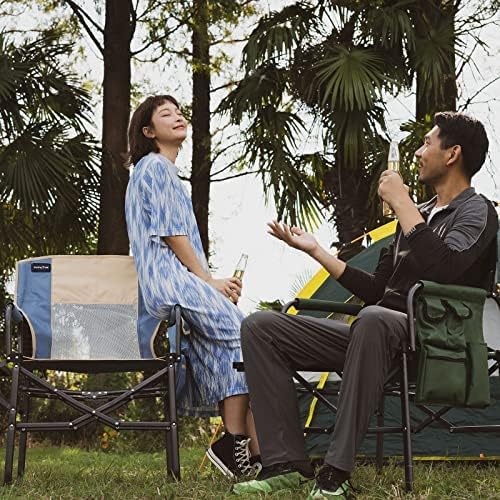 SUNNYFEEL Oversized Camping Chair Portable Directors Chairs with Side Table